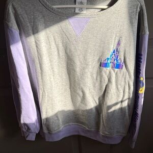 Gray and Purple Women's Top